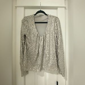 Evereve sequin matte Allison Joy top